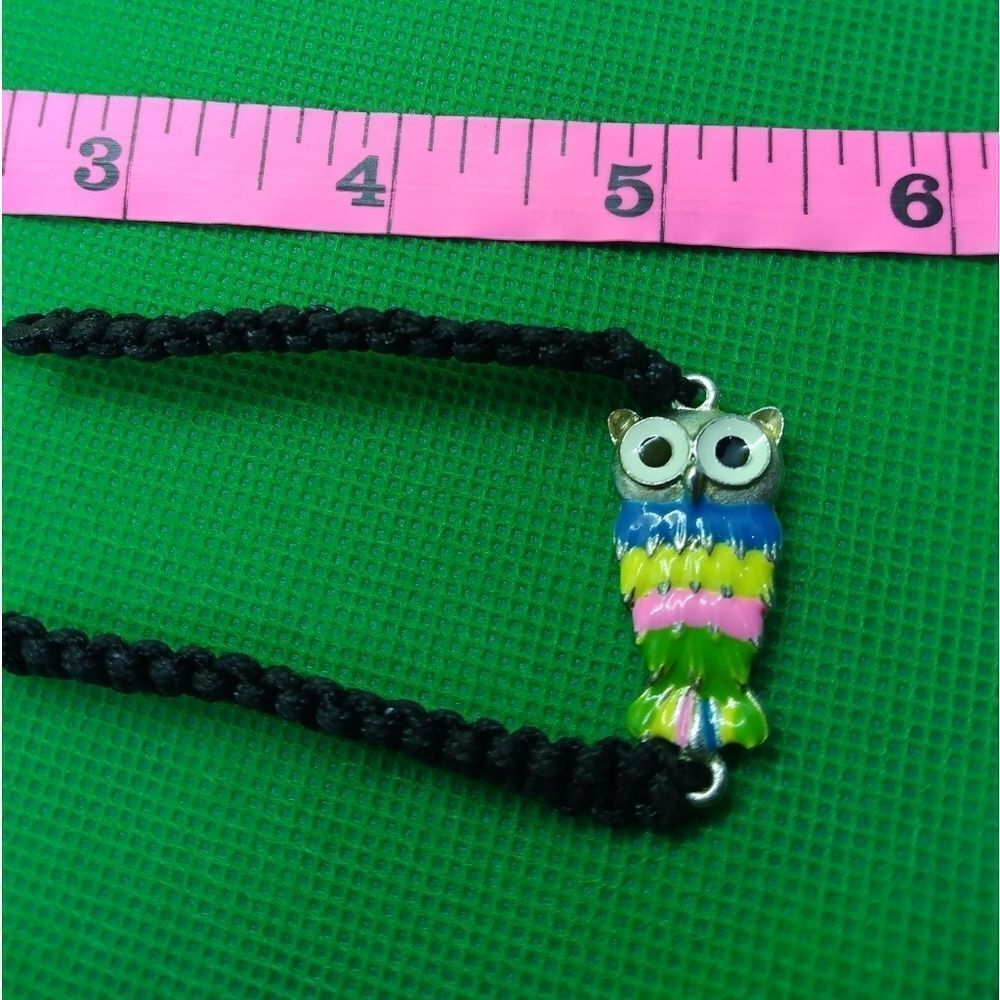 Rainbow owl Paracord bracelet‎